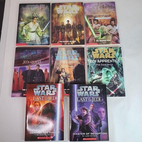 Lot Of 8 - Star Wars Jedi Quest 1, 5-6, 9-10 & Last JEDI 8-9 / JEDI Apprentice 2 - Picture 1 of 15